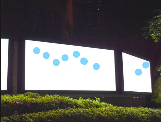 制作例大型看板・暗闇でも目立つLED看板のホテルのエントランスサイン